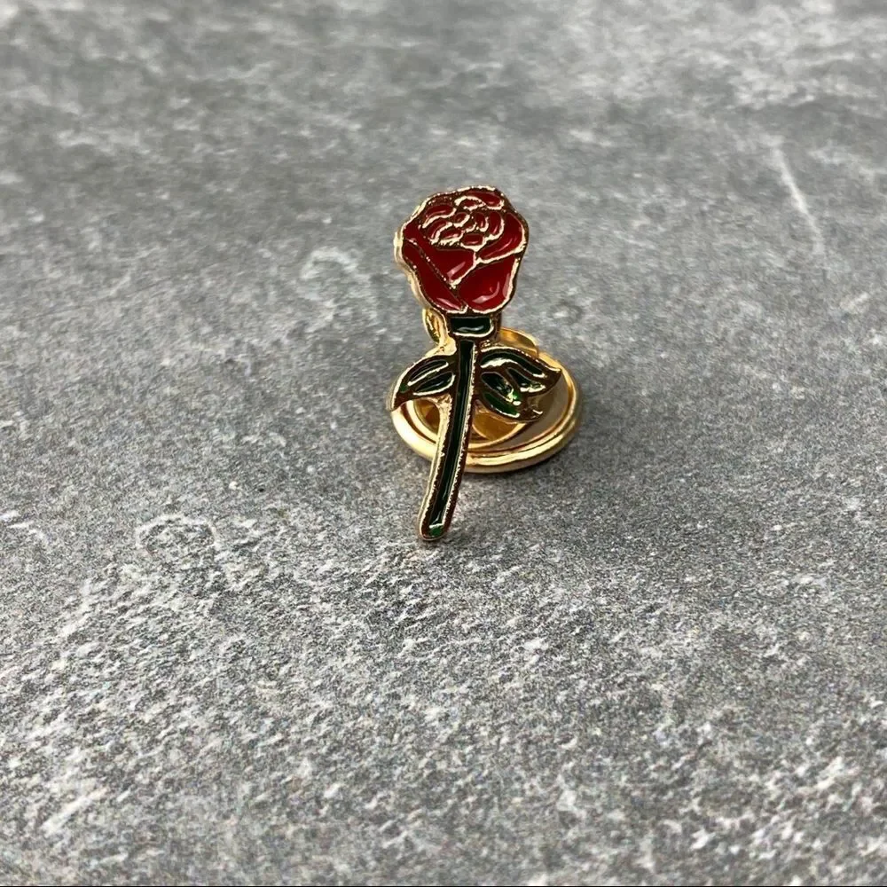 Mini Red Rose Enamel Pin/ Brooch Lapel